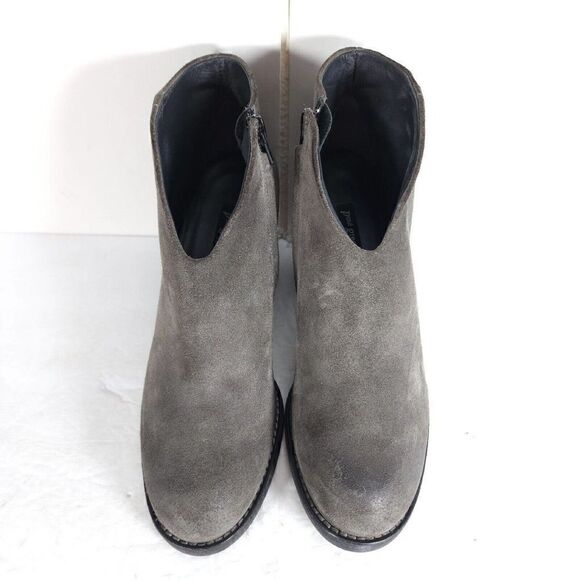 Paul Green Women's Delgado Uk5,5 US 8 Gray Suede Side Zip Ankle Booties Boots - Picture 3 of 15
